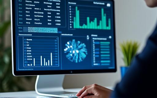 Data analysis on a computer screen